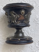 Candle holder decorated with antique copper fittings is a rare, beautiful piece.