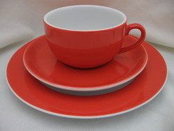 Botticelli Design piros kávés csésze trió