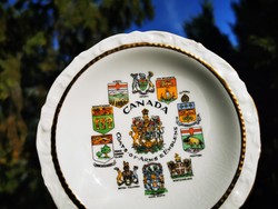 English Plate with Canadian Coats of Arms