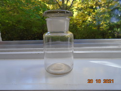 Marked pharmacy glass with polished solid glass stopper