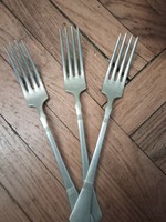 Three marked antique alpaca forks
