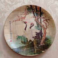 Dúsan festett bambusztálka, 16 cm az átmérője