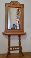 Old German style mirror with small console table