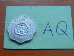 Seychelles 5 cents 1972 cabbage alu. #Aq