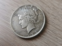 1923 USA ezüst 1 dollár 26,7 gramm 0,900 szép patinás
