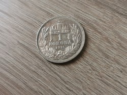 1916 ezüst 1 korona-magyar,gyönyörű darab