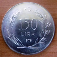 Ezüst 150 Líra T1 Törökország 1979