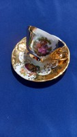 Bavaria jelenetes aranyozott mokkás csésze szett