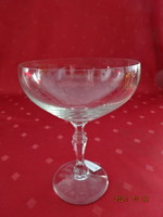 Glass of champagne, height 13 cm, diameter 10 cm. He has!