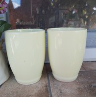 Granite rarer yellow glass cups nostalgia, village decoration collectible pieces