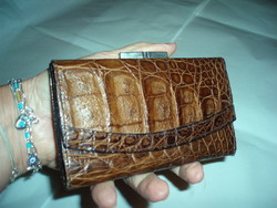 Vintage genuine crocodile leather wallet