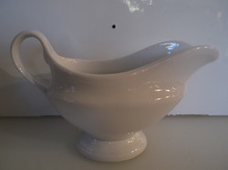 Sauce bowl - 21 x 13 x 10 cm - porcelain - snow white - old - Austrian - beautiful - flawless