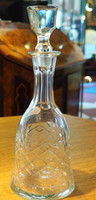 Polished vinegar bottle with glass stopper