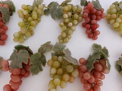 Retro műgyümölcs szőlő szőlőfürt őszi dekoráció 10 db