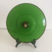 Zöld lemez lámpa - zománcos lámpa - Retro lámpa 25 cm