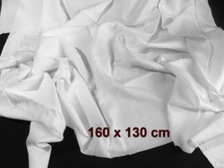 Régi, de szép állapotú nyomott mintás fehér damaszt terítő, abrosz kb. 160 x 130 cm