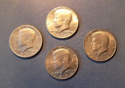 USA - 1/2 dollár 1971, 1974, 1974, 1976