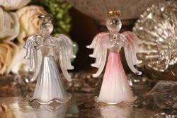 Üveg angyal   karácsonyfadísz 2 darab