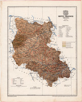 Szepes vármegye térkép 1899 (2), atlasz, Gönczy Pál, 24 x 30, Magyarország, megye, járás, Posner