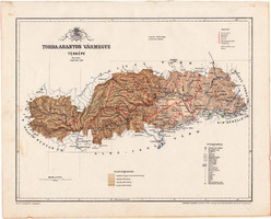 Torda - Aranyos vármegye térkép 1899 (2), atlasz, Gönczy Pál, 24 x 30, Magyarország, megye, járás
