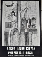 István Varga Hajdú's exhibition poster from 1986