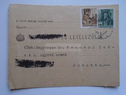 D185264 Levelezőlap SZEGED 1944 -Vecseri István ügyvéd úrnak címezve -SZENTES