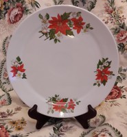 Mikulás-virágos Zsolnay porcelán tál, nagy tányér