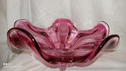 Huge-sized thick-walled heavy pink bottles offering Murano or Czech will weigh five pounds
