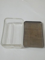Old Metal-Lidded Glass Chest.