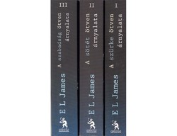 3 könyv együtt: E.L.James: A szürke ötven árnyalata I-III.  Kiváló állapotban
