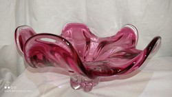 Huge-sized thick-walled heavy pink bottles offering Murano or Czech will weigh five pounds
