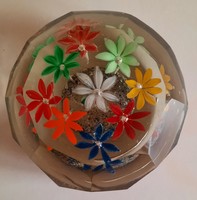 Antique polished glass leaf weight
