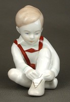 1G535 old aquincum porcelain little boy