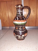 Folk Ceramic Small Glazed Jar, Tótkomlós?