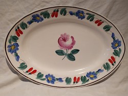 Old Kispest Granite Hand-Painted Hard Clay Oval Serving Tray