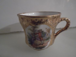 Cup - numbered - old - gilded - porcelain - 5 x 4 cm - flawless