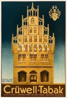 Vintage régi német dohány cigaretta gyár hirdetés reklám plakát Grühwell Tabak 1928 REPRINT
