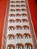 Indiai elefánt mintás sál