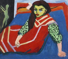 Ernst Ludwig Kirchner -Ülő lány - reprint