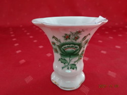 Herend porcelain vase, antique - from 1930, green pattern, height 6.5 cm. He has!