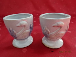 German porcelain egg holder, 2 pieces in a box, swan pattern. He has!
