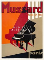 Art deco french piano piano manufacturer advertisement poster mussard 1925 concert concert reprint