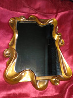 Neo-baroque copper mirror for rustic furniture
