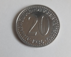 Former Yugoslavia 20 dinars-1986