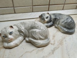 Porcelán fekvő cica 1db eladó!
