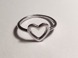 Női  szíves ezüstgyűrű