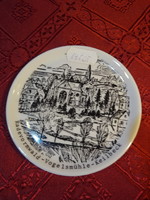 German porcelain mini wall plate with a view of the Radevormwald. He has!