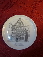 German porcelain mini wall plate with a view of Osnabrück. He has!