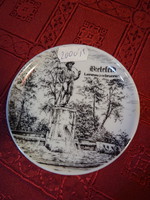 German porcelain mini wall decoration with a view of Bielefeld. He has!