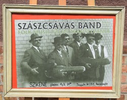 Szászcsávás Band nagyméretű keretezett plakát
